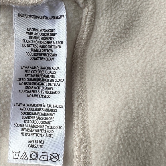 Calvin Klein Ivory Cream Performance Fleece Zip Up Embroidered Jacket Women’s XS - Picture 7 of 7